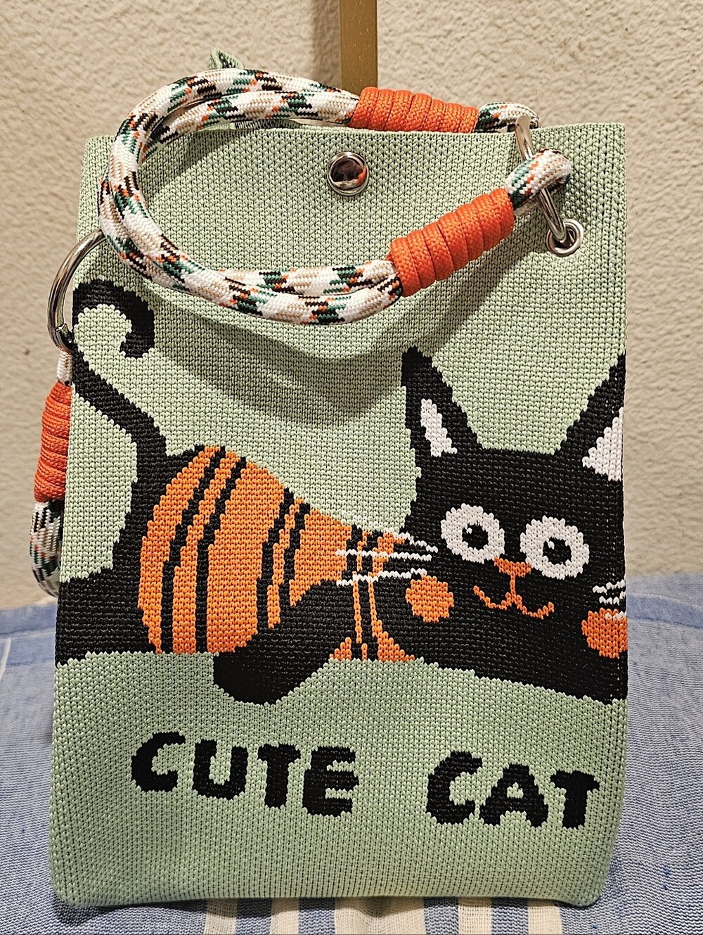 Cute Cat Mini Canvas Tote